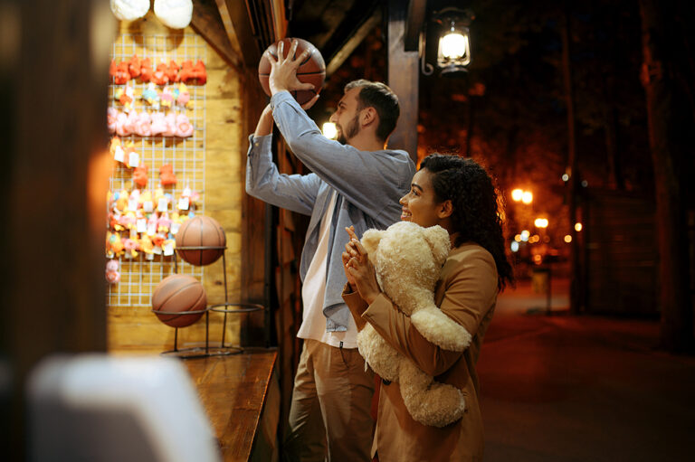 Sober Dating: 6 Top Tips 2 bigstock Couple play in shooting galler 398275949