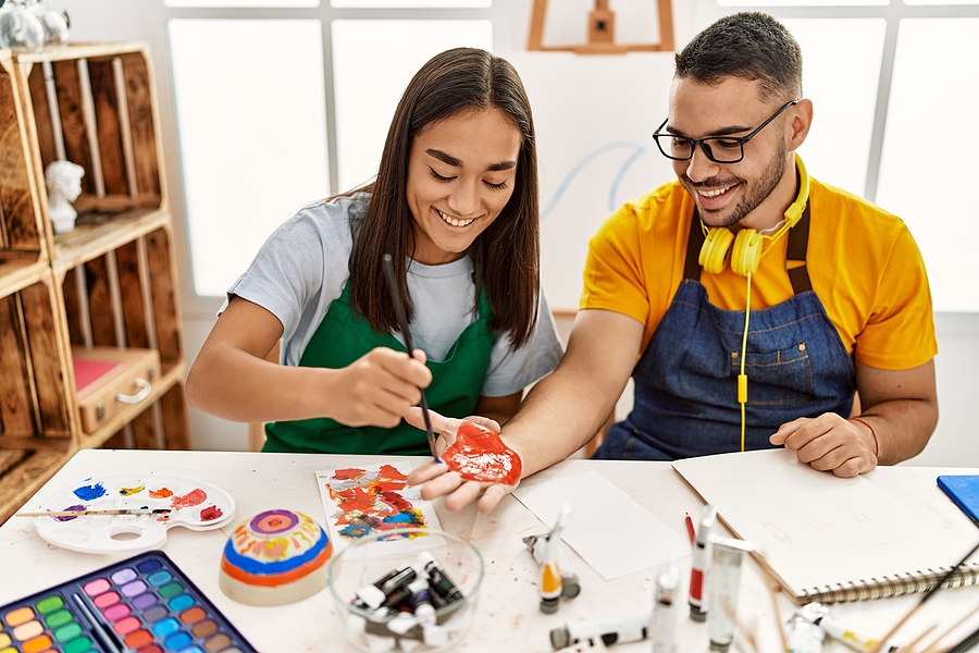 bigstock Young hispanic couple smiling 432979175