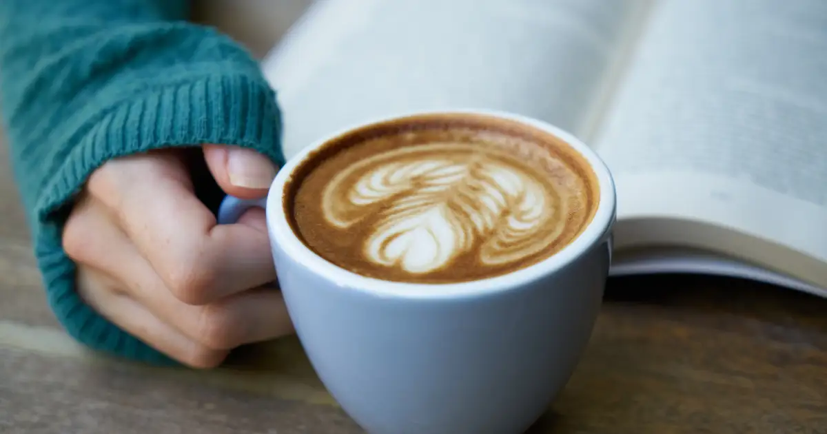 Couple connecting over coffee